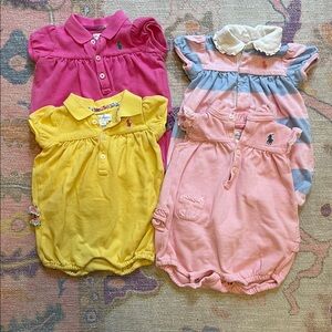 Ralph Lauren Polo Bubble Romper Bundle